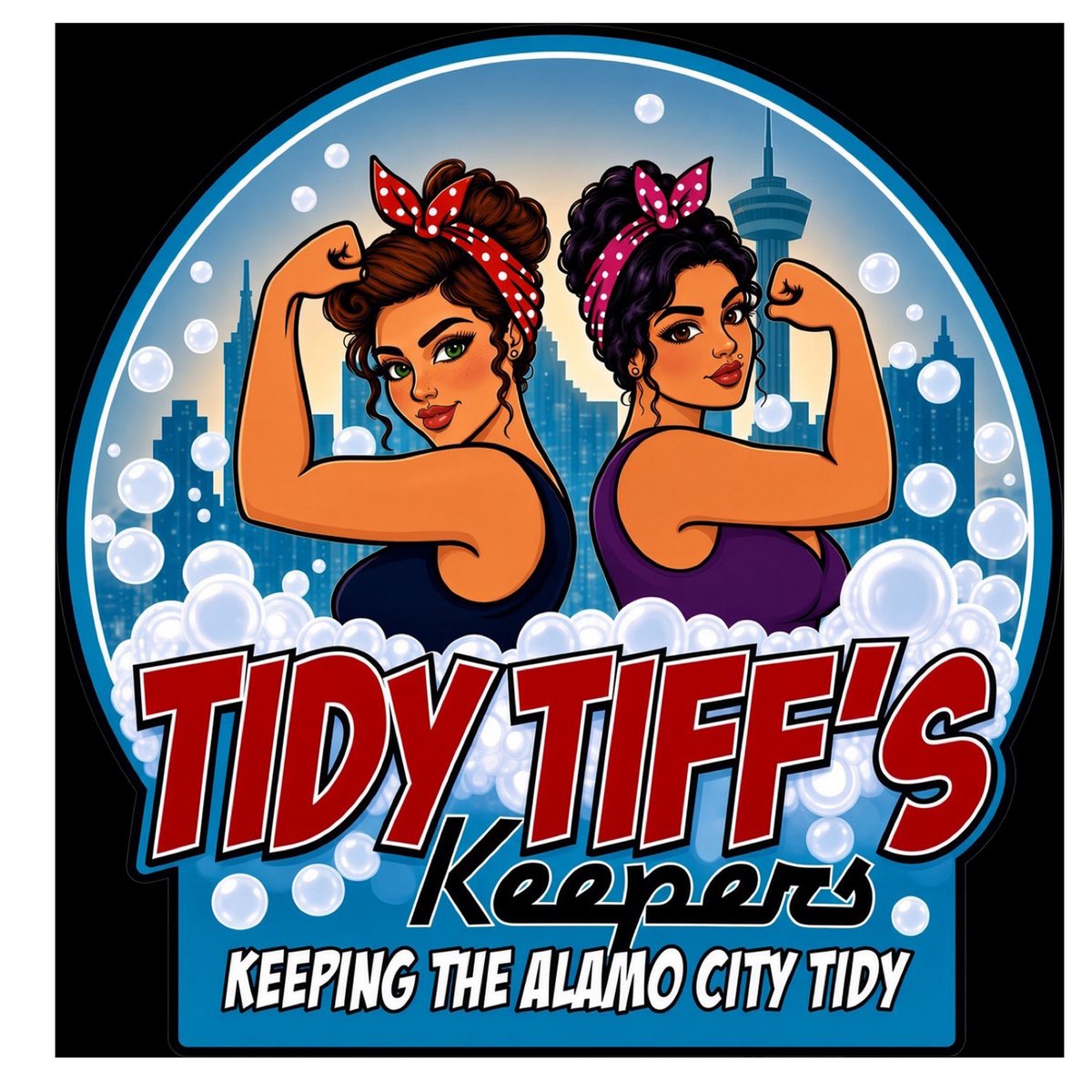 Tidy Tiff's Keepers illustrated logo